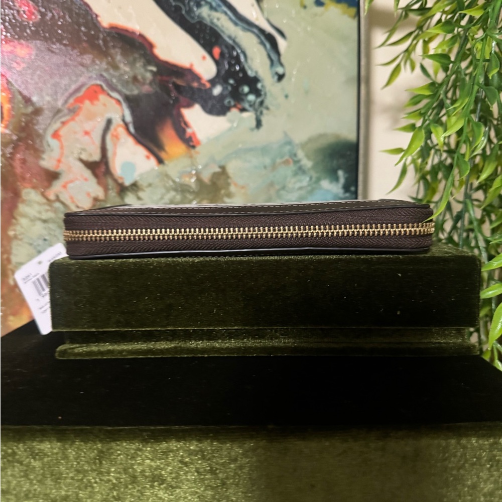 Coach Signature Brown and Gray Wallet / NWT - Picture 2 of 10